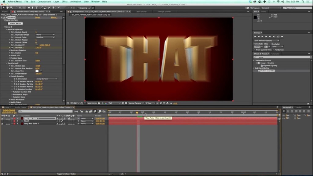 Synchronisation avec After Effects.  Image : MZed
