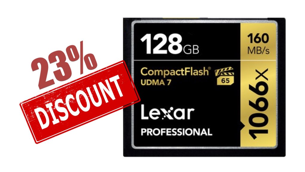 Carte mémoire CompactFlash Lexar 128 Go professionnelle 1066x